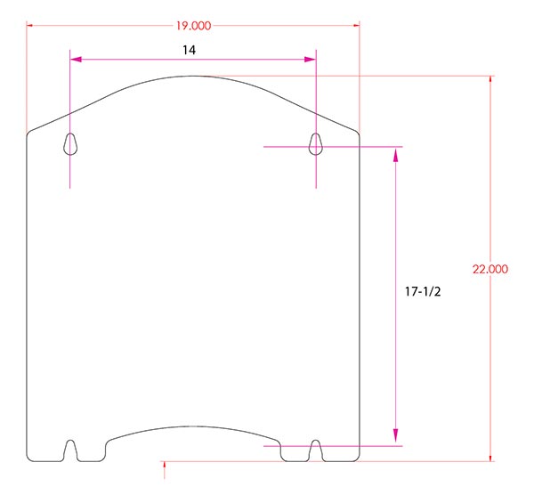 6058-011 Heat Shield, Cast Door, Blk, CL (E) 6048