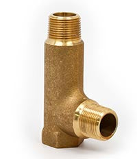 6764 Tee, Brass, OS, 3/4"MPT X 1/2"FPT X 3/4"MPT