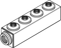 1200033-011 Manifold, (2) 1-1/4''FITT X (4)3/4''FITT