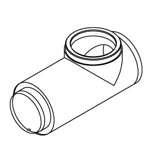 2500433 KIT,8"CHIMNEY TEE,W/ROPE RINGS,CL/ECL