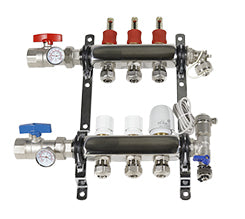 2900553 Manifolds, 1/2''PEX, 3 Loop Set, Stainless