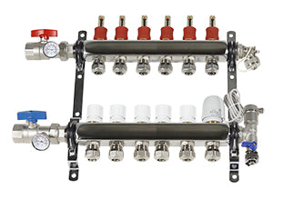 2900556 Manifolds, 1/2''PEX, 6 Loop Set, Stainless