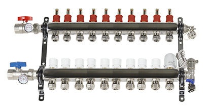 2900560 Manifolds, 1/2''PEX, 10 Loop Set, Stainless