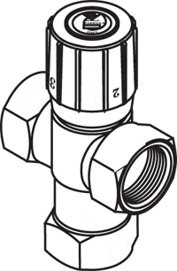 327 Valve, 3/4'' Therm. Mix, 70-180 DEG