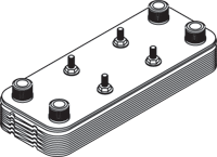 5600003 Heat Exchanger, Plate, 5X12-6 W TO W,3/4"