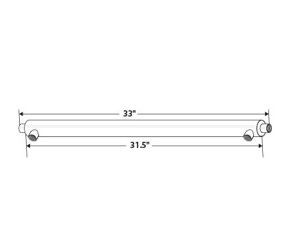 5600018 Side Arm Heat Exchanger, SS, 33", 3/4" FIP