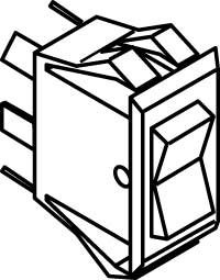 6501 Rocker Switch, On-Off-On